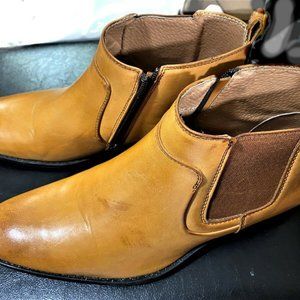 FRANCO VANUCCI MEN SIZE 7.5 BROWN BOOTS - TRIED ON ONCE